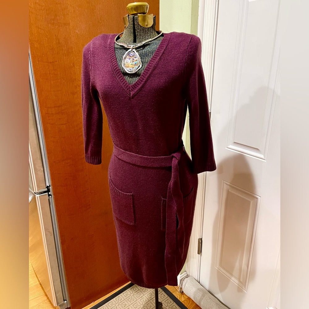 NY & Co | 3/4 Sleeve Belted Sweater Dress , size S